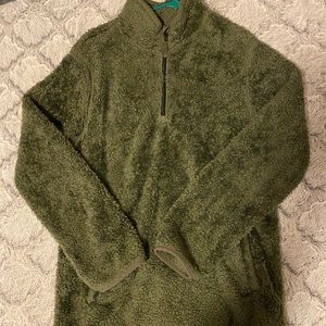 Quarter-zip Sherpa sweater